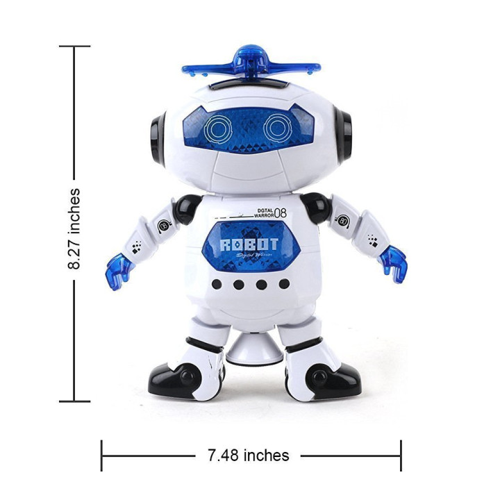 Dancing Robot with 3D light & music-Batteries Oprated