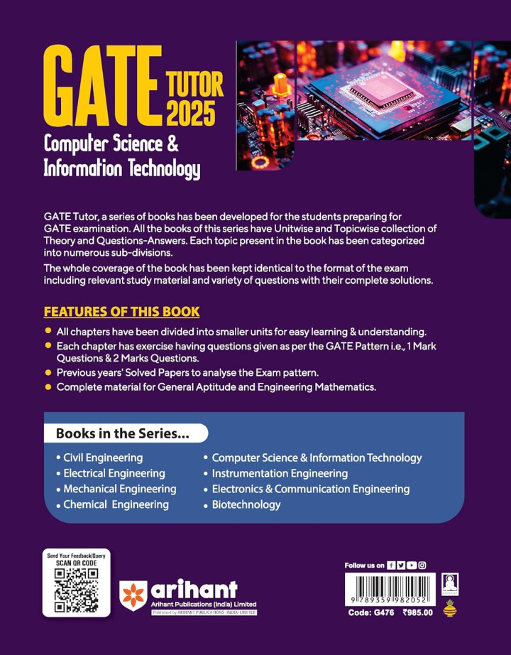 GATE 2025 COMPUTER SCIENCE IT (Arihant Publications)