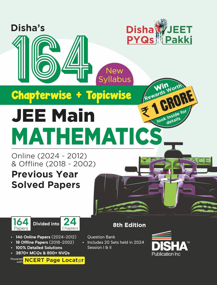 Disha's 164 New Syllabus Chapter-wise+Topic-wise JEE Main Mathematics by Disha Experts